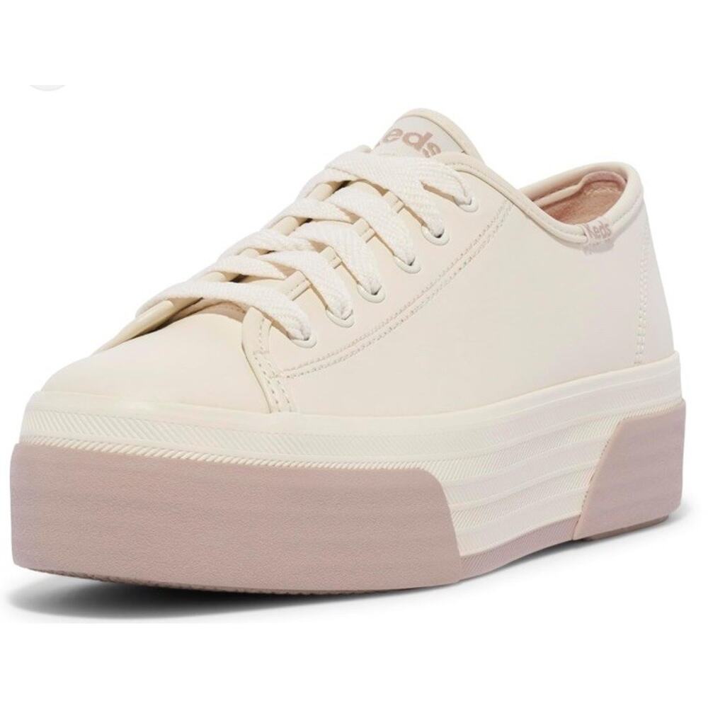 *NEW* Keds Triple Up Leather Bumper Fox Stripe Size 8.5 Woman’s